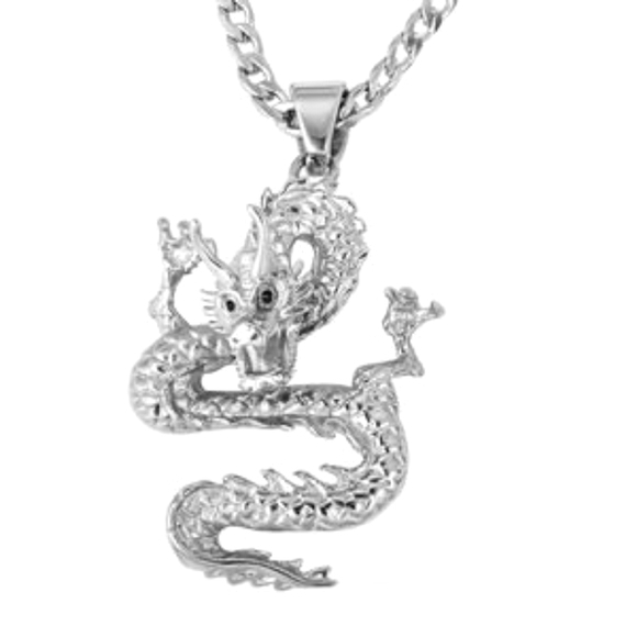 HKJ Other - 🔥Austrian Crystal Dragon Pendant in Stainless Steel